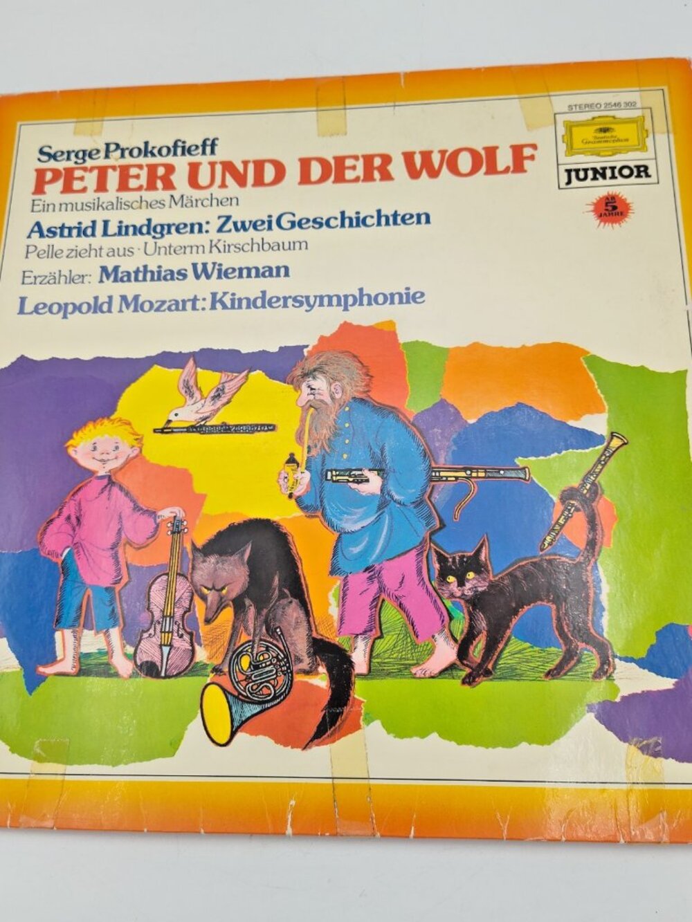 Serge Prokofieff Peter Und Der Wolf 12" Vinyl Record LP 33 RPM DG German